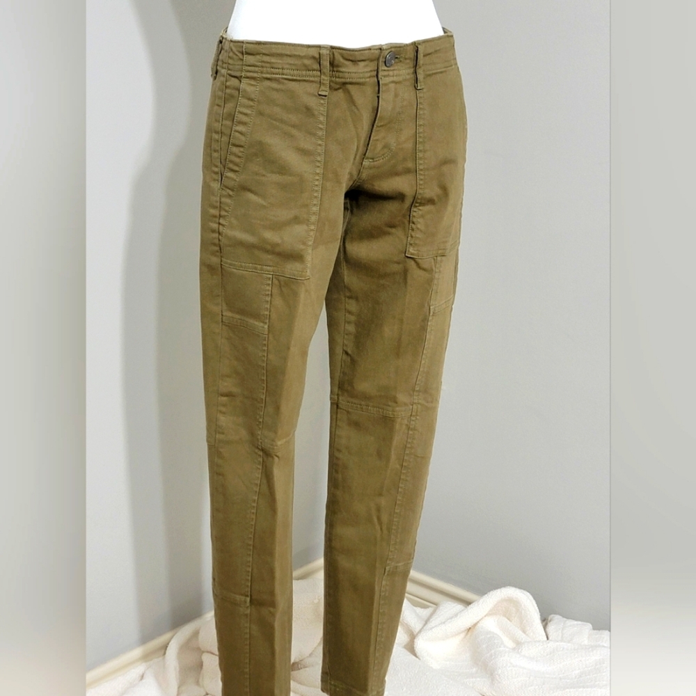 BANANA REPUBLIC Skinny Ankle Olive Green Cargo Pant Women's Size 26